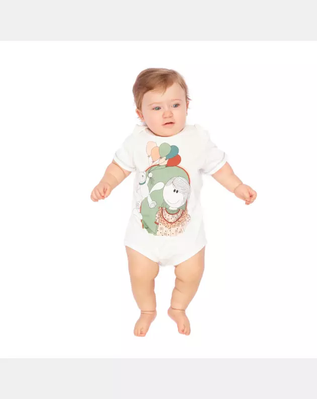 Kit Body Feminino Bebe Manga Curta
