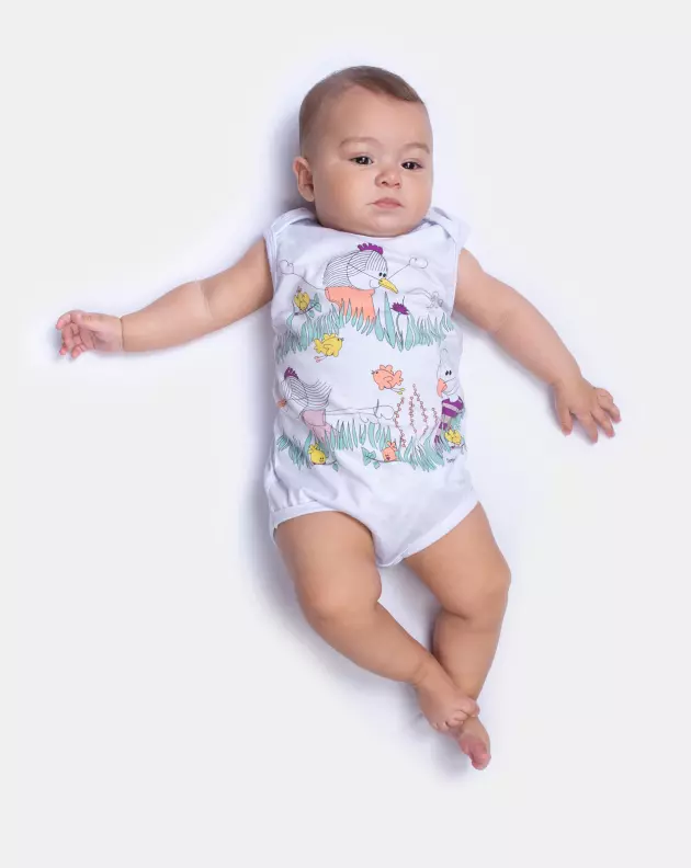 Kit body cavado Bebê Menina Até 12 Meses