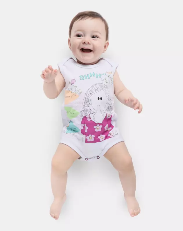 Kit Body Feminino Bebe Sem Mangas 