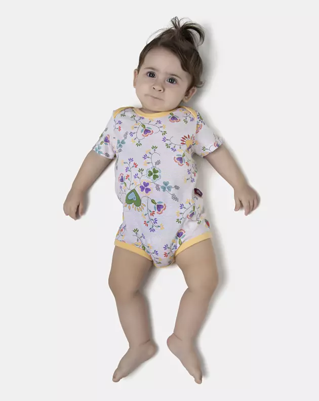 Kit Body Feminino Bebe Manga Curta
