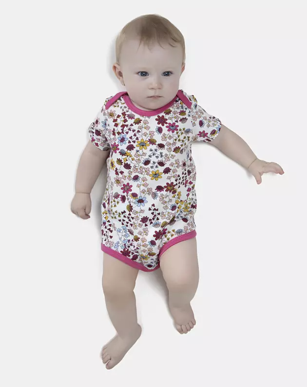 Kit Body Feminino Bebe Manga Curta