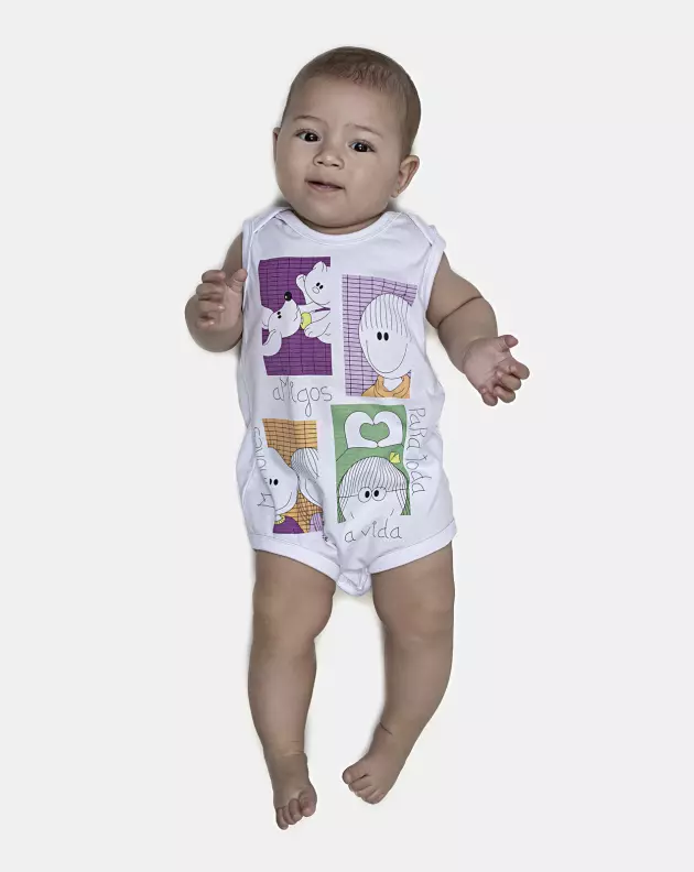 Kit Body Feminino Bebe Sem Mangas 