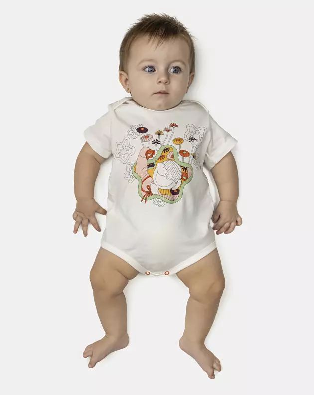 Kit Body Feminino Bebê Manga Curta