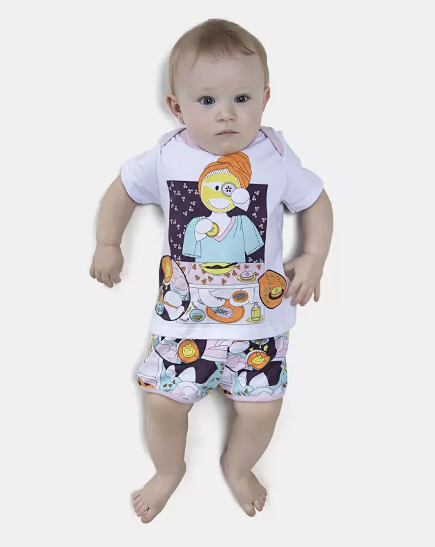 Kit Pagão Feminino Bebe Manga Curta