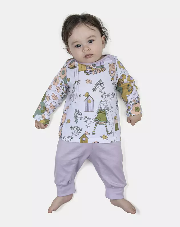 Kit Pagão Feminino Bebe Manga Longa