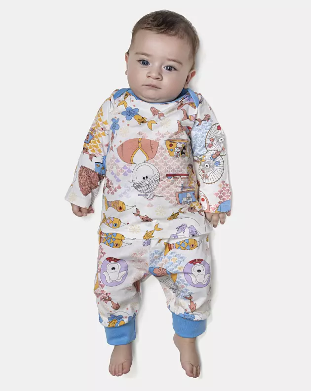 Kit Pagão Feminino Bebê Manga Longa