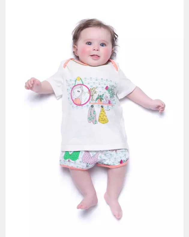 Sonhart Pijamas | Kit mijão curto Bebê Menina Estampado