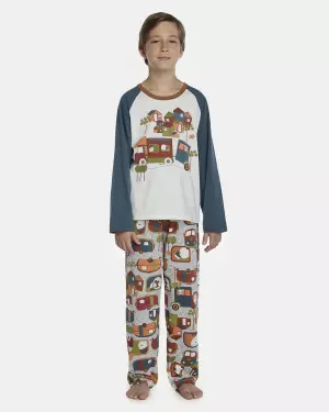 Pijama Masculino Kids Manga Longa e Calça