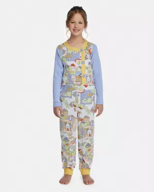 Macacão Feminino Kids Manga Longa