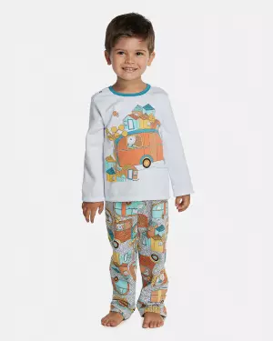 Pijama Masculino Baby Manga Longa e Calça Moletinho