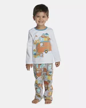 Pijama Masculino Baby Manga Longa e Calça Moletinho