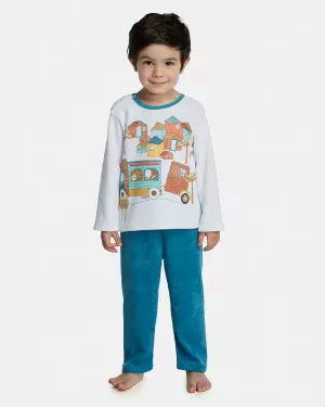 Pijama Masculino Baby Manga Longa e Calça Plush