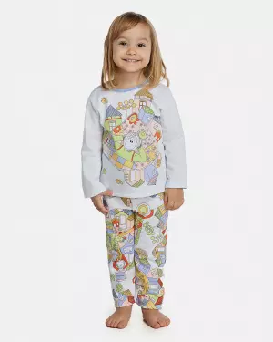 Pijama Feminino Baby Manga Longa e Calça Moletinho