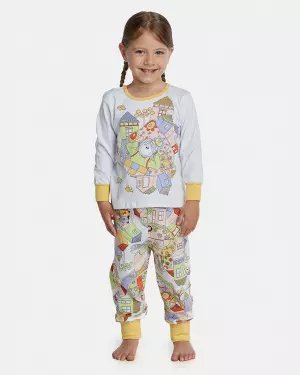 Pijama Feminino Baby Manga Longa e Calça Com Punhos