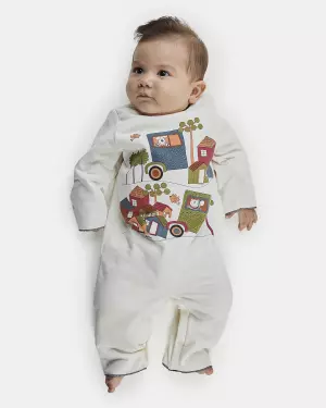 Macacão Masculino Bebê Manga Longa Moletinho