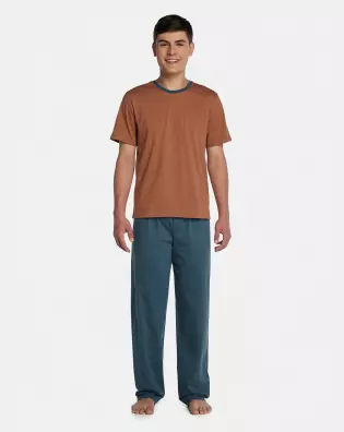 Pijama Masculino Adulto Manga Curta e Calça
