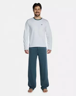 Pijama Masculino Adulto Manga Longa e Calça