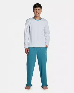 Pijama Masculino Adulto Manga Longa e Calça Moletinho