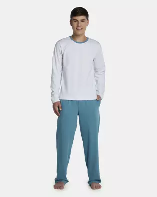 Pijama Masculino Adulto Manga Longa e Calça Moletinho