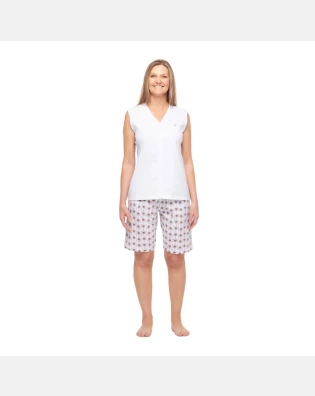 Conjunto Feminino Adulto Regata Aberta e Bermuda