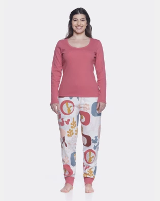 Conjunto Feminino Adulto Manga Longa e Calça Moletinho