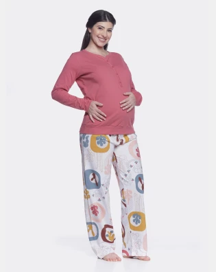 Homewear gestante manga longa e calça