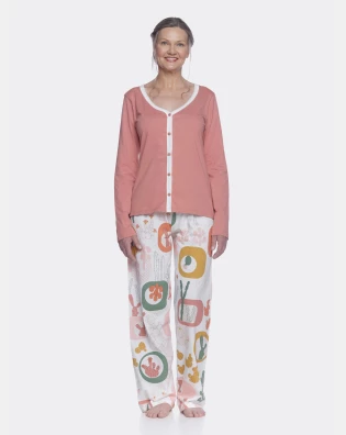 Homewear clássico manga longa e calça