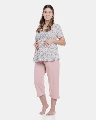 Homewear gestante manga curta e corsário