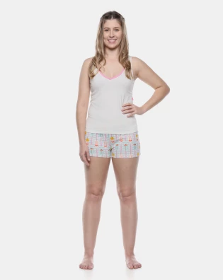 Pijama Clássico Regata e Bermuda