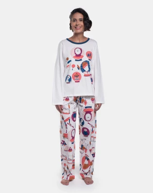 Pijama Manga Longa e Calça