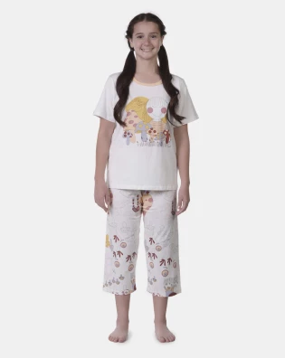 Pijama manga curta e corsário