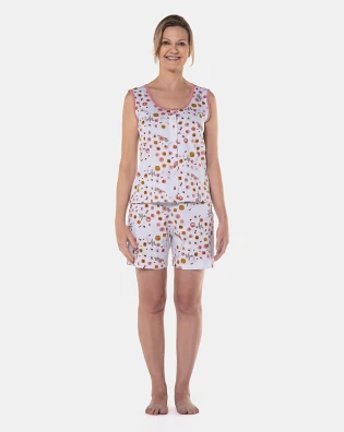 Homewear clássico regata e bermuda