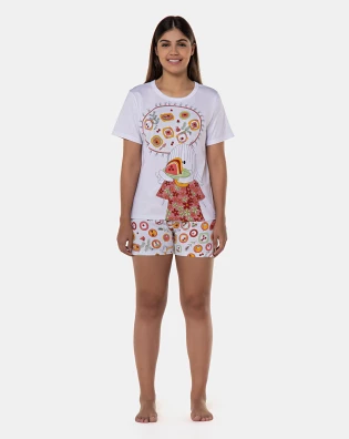 Pijama manga curta e short
