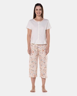 Homewear manga curta e corsário