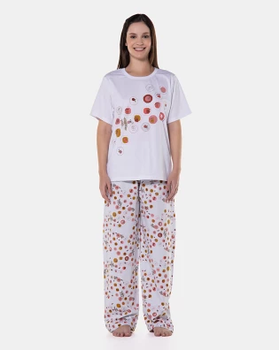 Pijama manga curta e calça