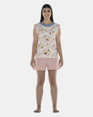 Pijama Feminino Adulto Regata e Short