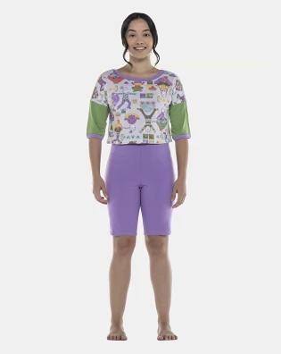 Pijama Feminino Adulto Macacão e Camisete