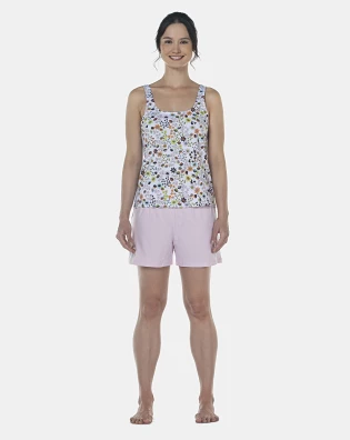 Pijama Feminino Adulto Regata e Short