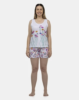 Pijama Feminino Adulto Regata e Short