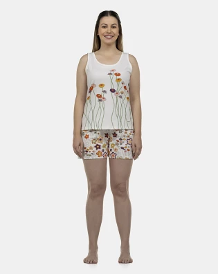 Pijama Feminino Adulto Regata e Short