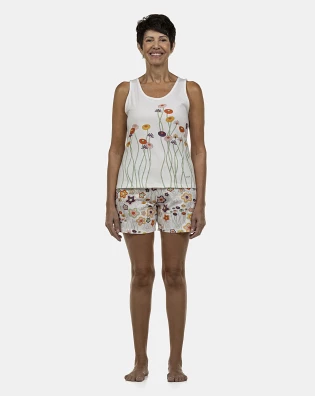 Pijama Feminino Adulto Regata e Bermuda