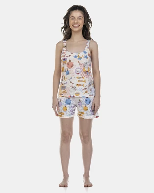 Pijama Feminino Adulto Regata e Short
