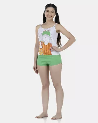 Pijama Feminino Adulto Alça e Short