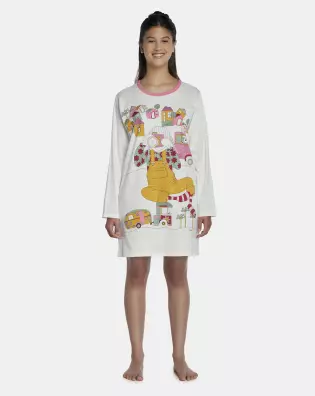 Camisão Feminino Adulto Manga Longa