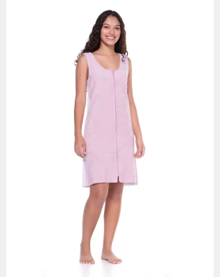 Roupão Feminino Adulto Regata Com Zíper 