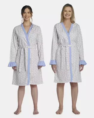 Robe Feminino Adulto Manga Longa Moletinho