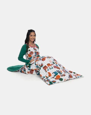 Manta Abraço Saco de Dormir Feminino  Adulto Estampada