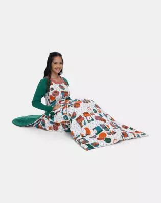 Saco de dormir feminino adulto estampado