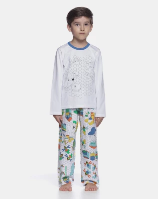 Pijama manga longa e calça