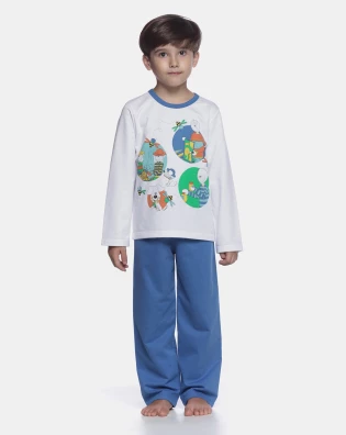 Conjunto Masculino Kids Manga Longa e Calça Moletinho